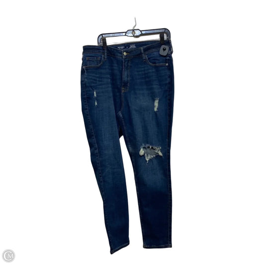 Jeans Skinny By Old Navy In Blue Denim, Size: 16