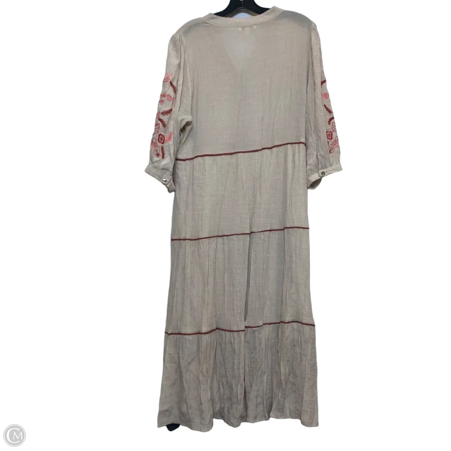 Dress Casual Midi By FIG + FLOWER  In Red & Tan, Size: Xl