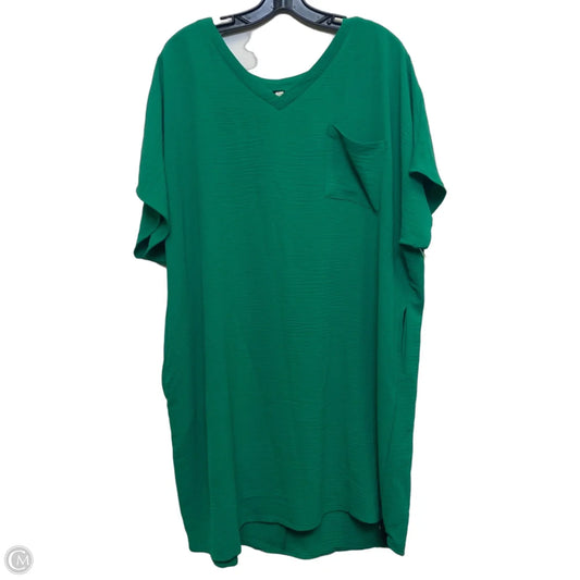 Dress Casual Short By Zenana In Green, Size: Xl