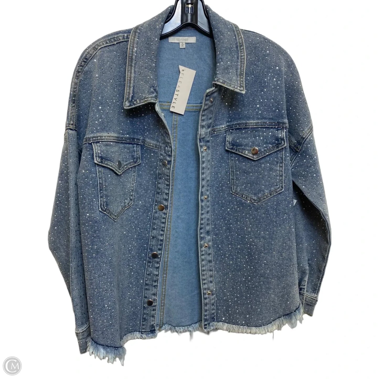 Jacket Denim By Veveret In Blue Denim, Size: S