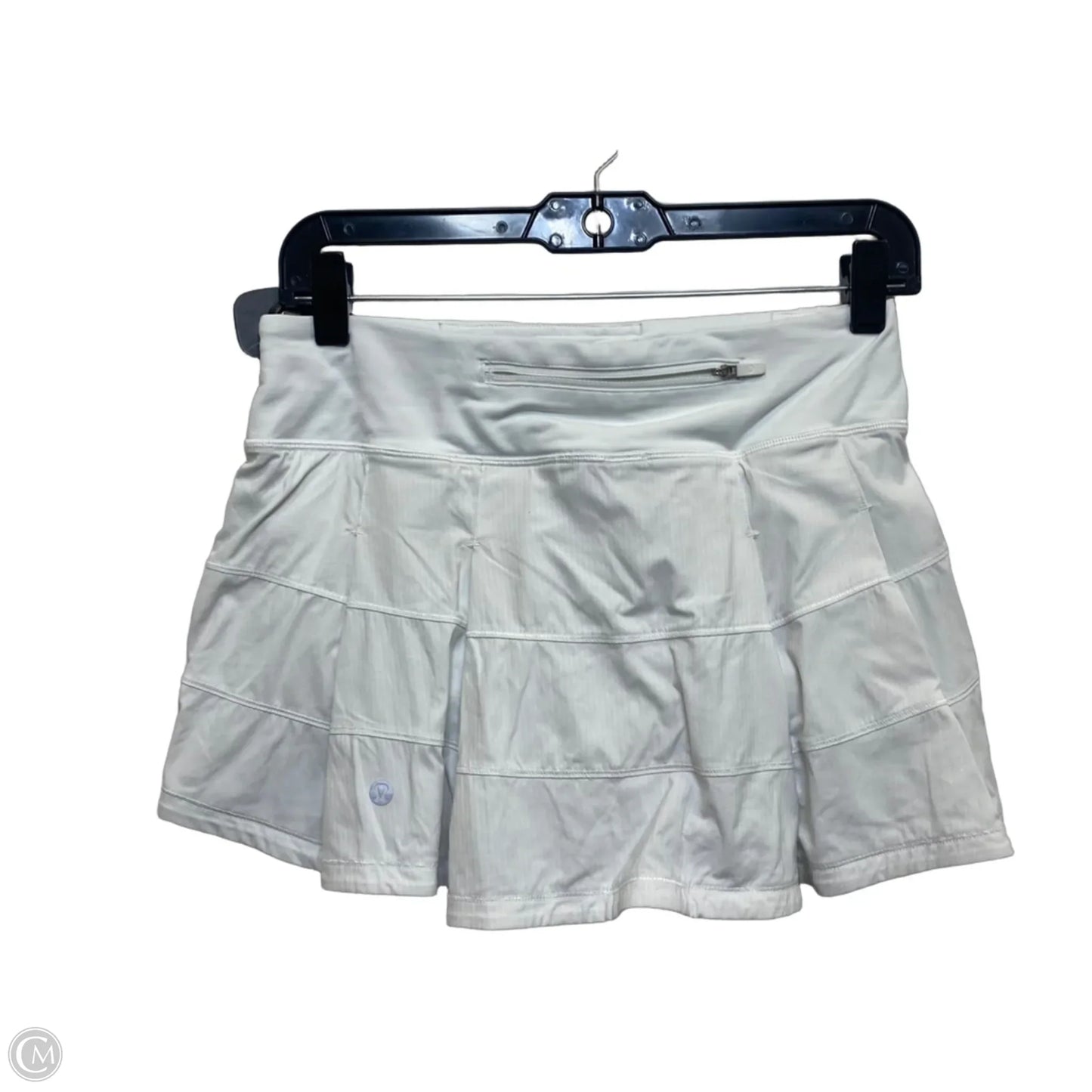 Athletic Skort Designer By Lululemon In White, Size: S