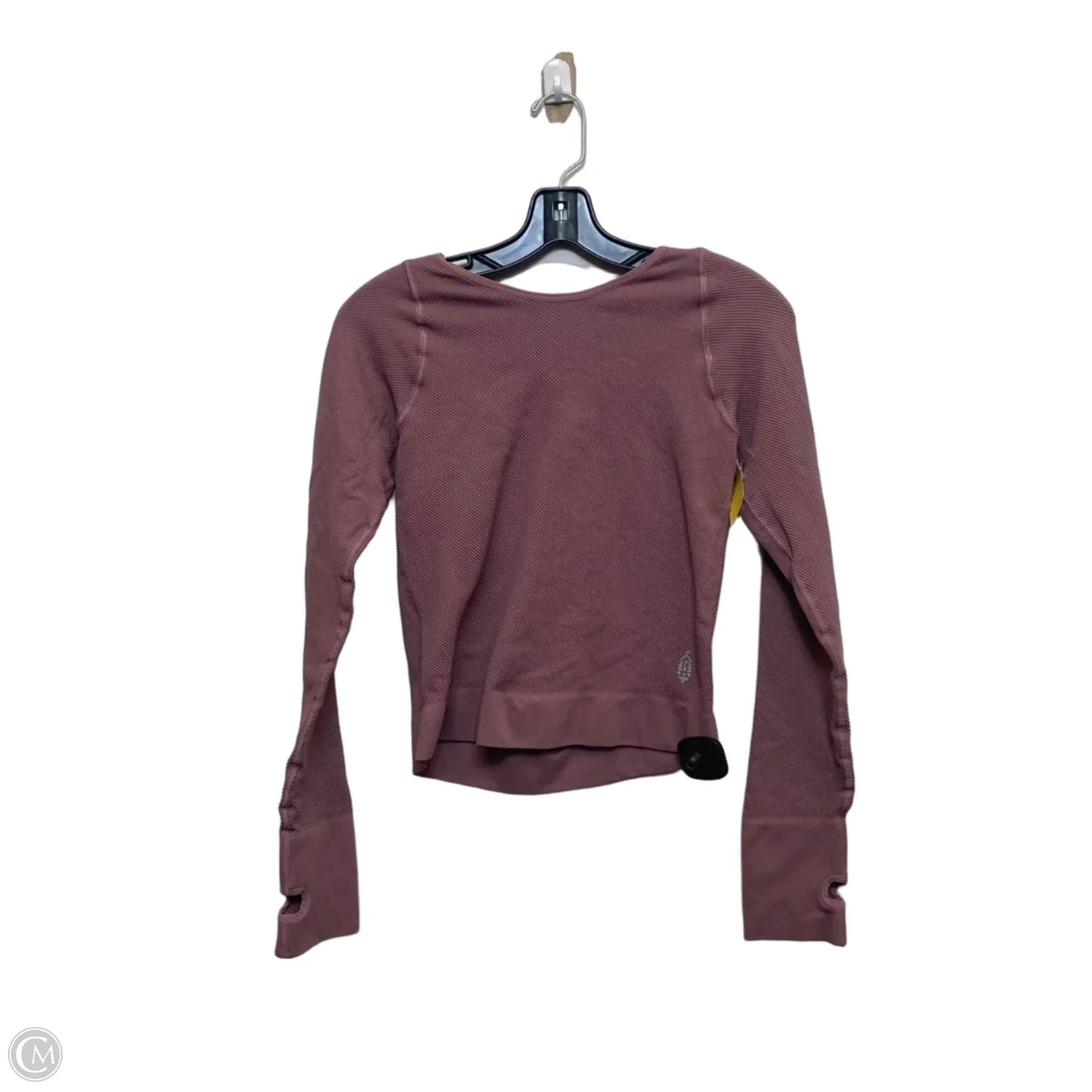 Athletic Top Long Sleeve Crewneck By Free People In Purple, Size: M