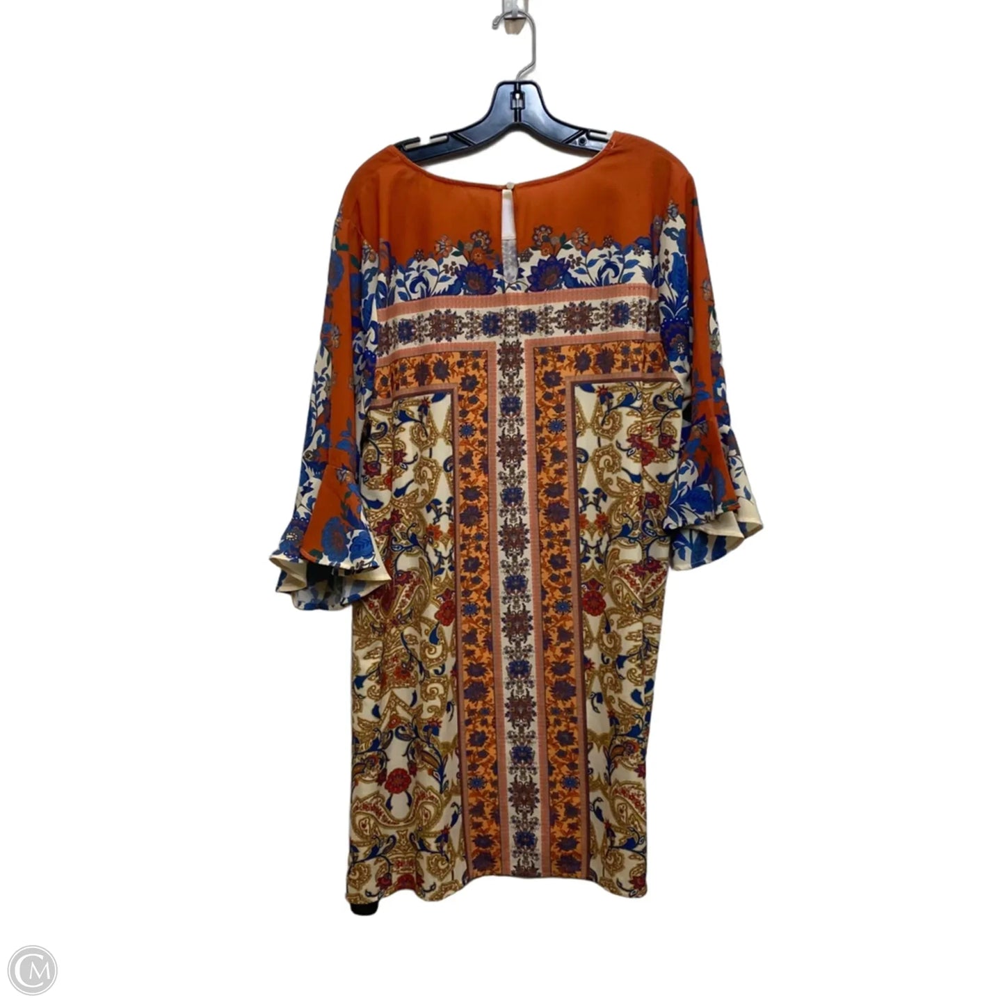 Dress Casual Short By Umgee In Blue & Orange, Size: Xl