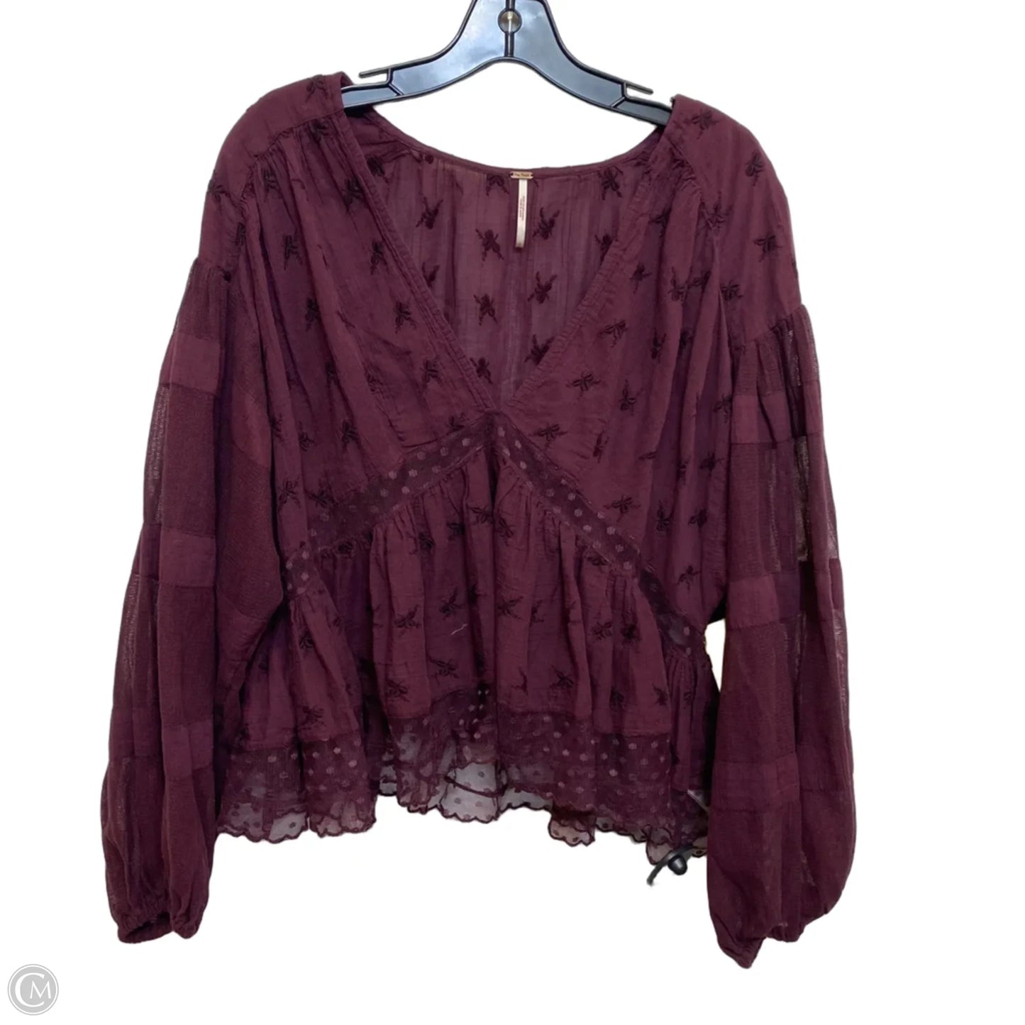 Top Long Sleeve By Free People In Red, Size: L