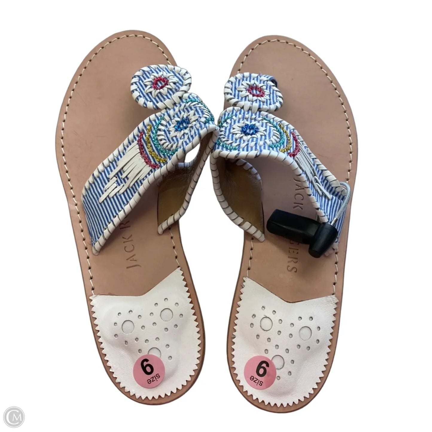 Sandals Designer By Jack Rogers In Blue, Size: 9
