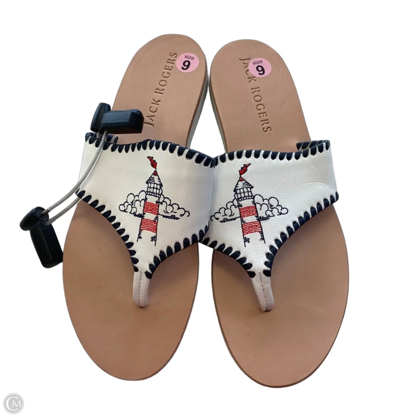 Sandals Designer By Jack Rogers In White, Size: 9