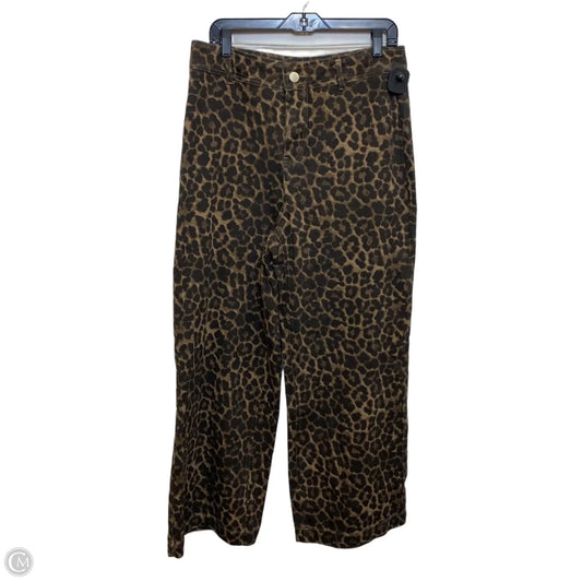 Jeans Wide Leg By Altard State In Brown Denim, Size: L