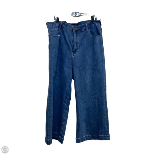 Jeans Wide Leg By Risen In Blue Denim, Size: 3x