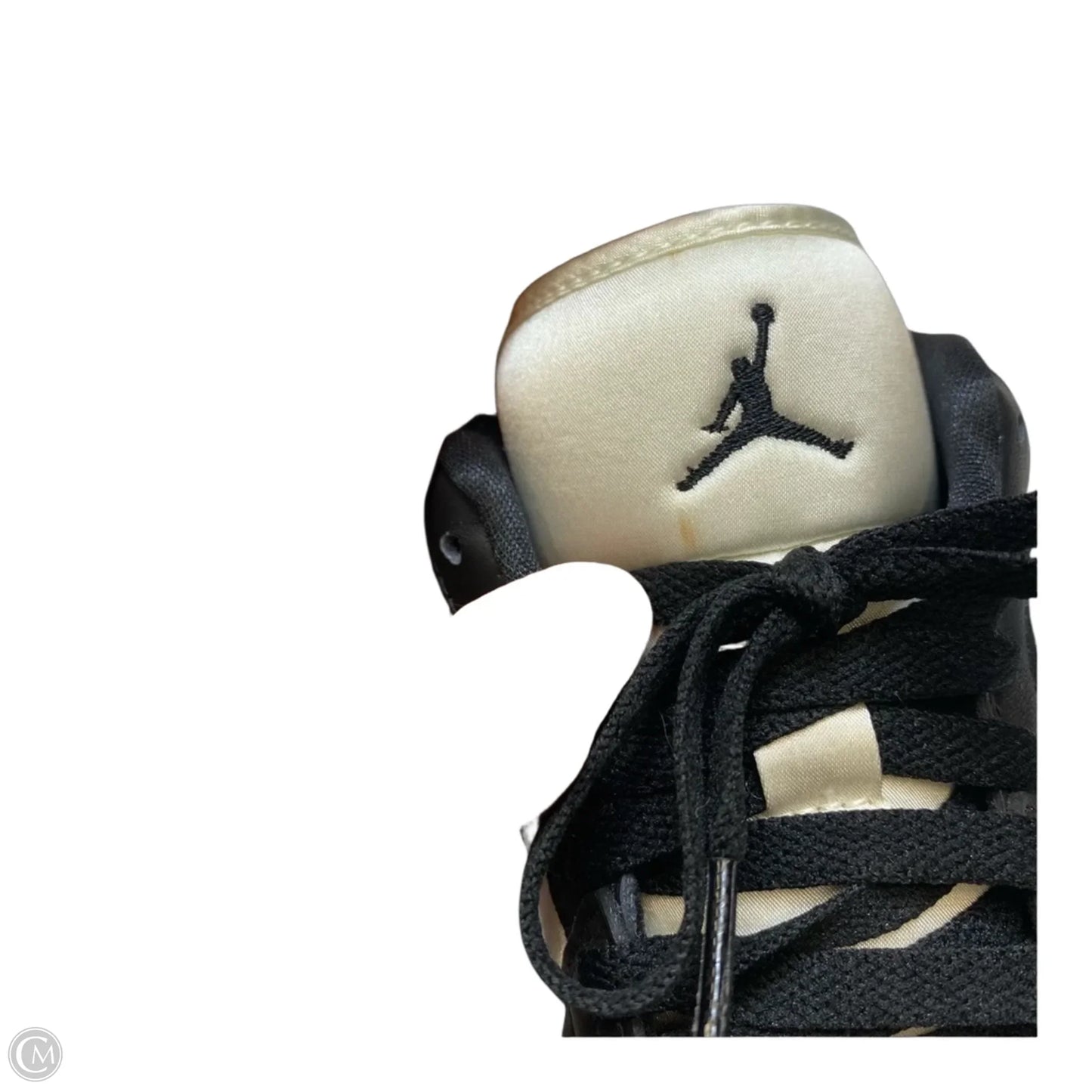 Shoes Luxury Designer By Jordan In Black & White, Size: 7