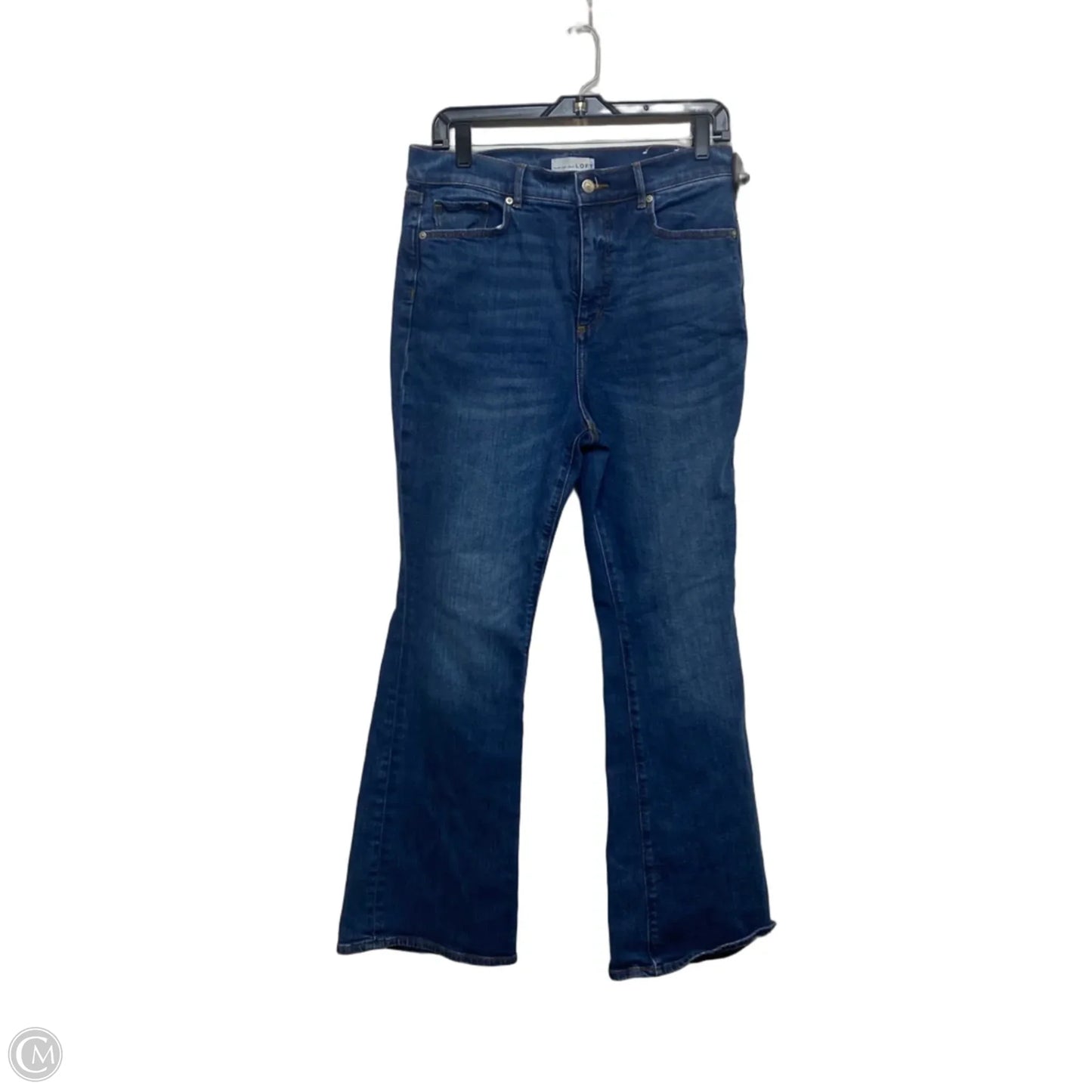 Jeans Flared By Loft In Blue Denim, Size: 10