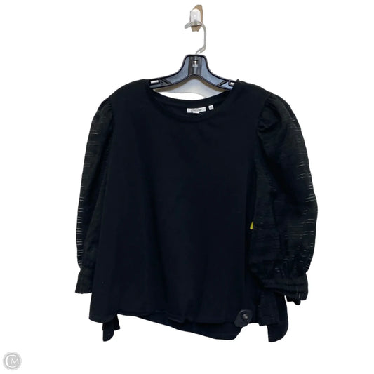 Top 3/4 Sleeve By Chicos In Black, Size: L