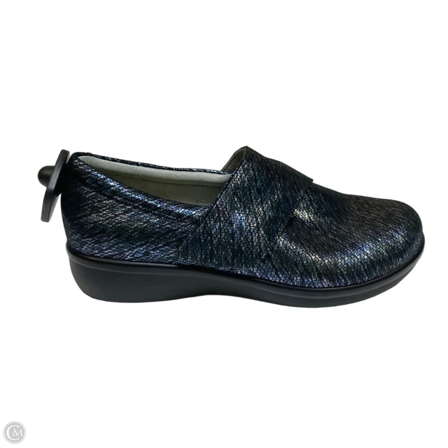 Shoes Flats By Alegria In Black & Blue, Size: 9.5