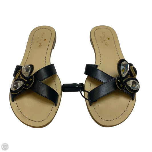 Sandals Designer By Kate Spade In Black, Size: 6.5