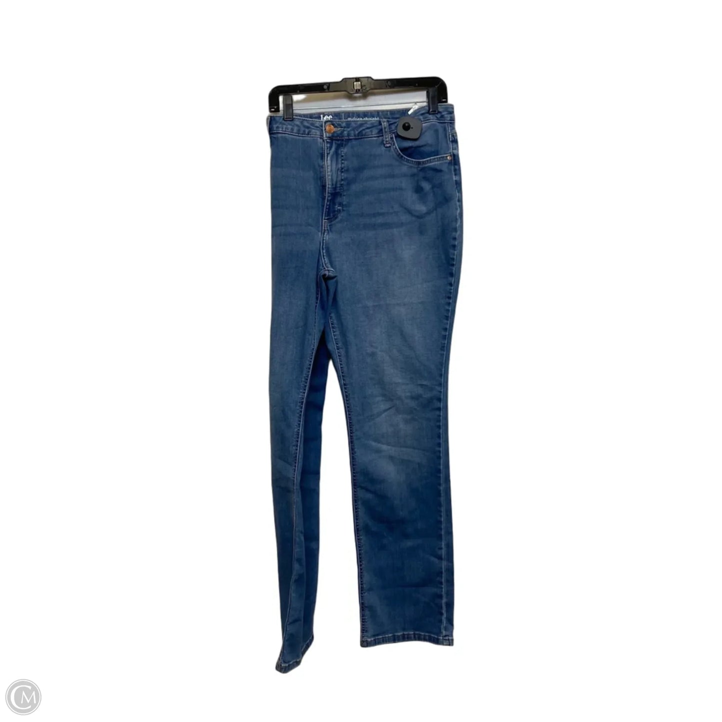 Jeans Straight By Lee In Blue Denim, Size: 20