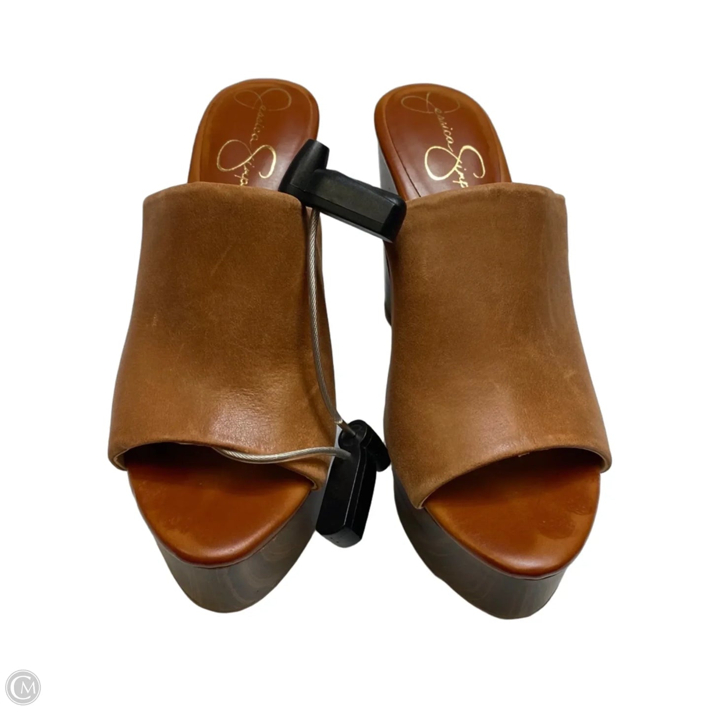 Sandals Heels Block By Jessica Simpson In Brown, Size: 6.5