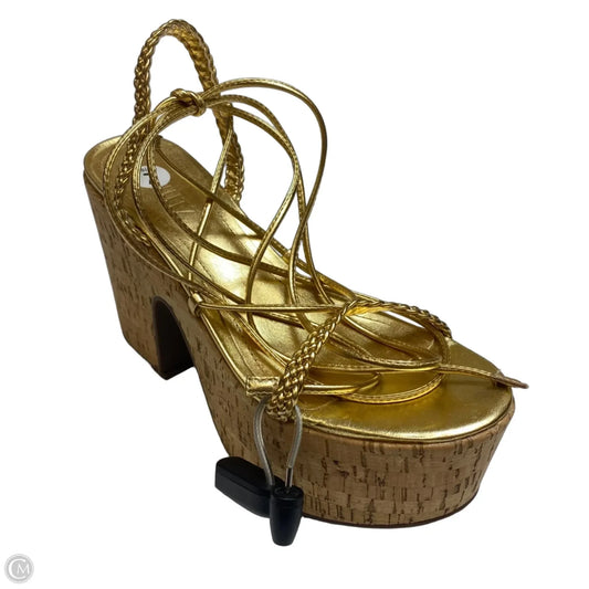 Sandals Heels Block By Schutz In Gold, Size: 7