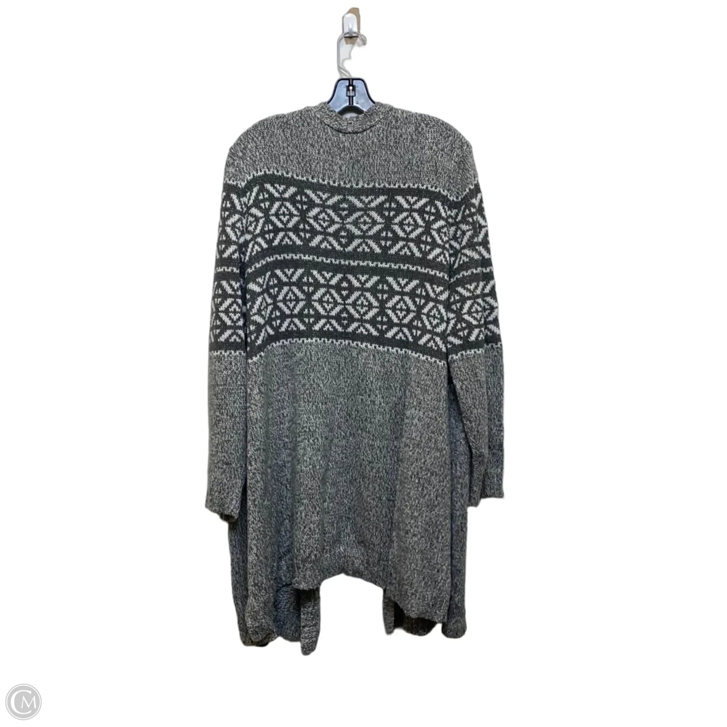 Sweater Cardigan By Catherines In Grey, Size: 3x
