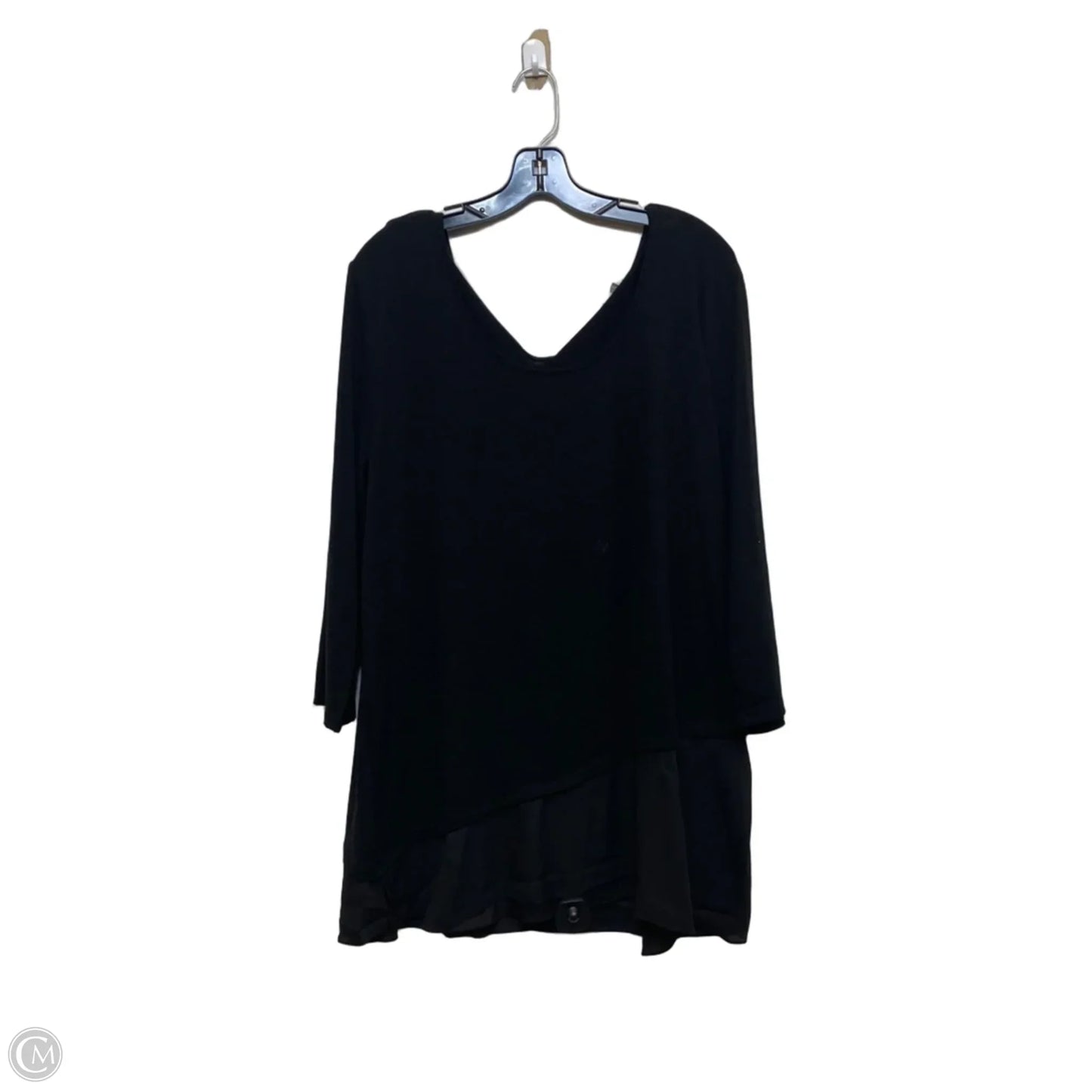 Top 3/4 Sleeve By Ellen Tracy In Black, Size: Xxl