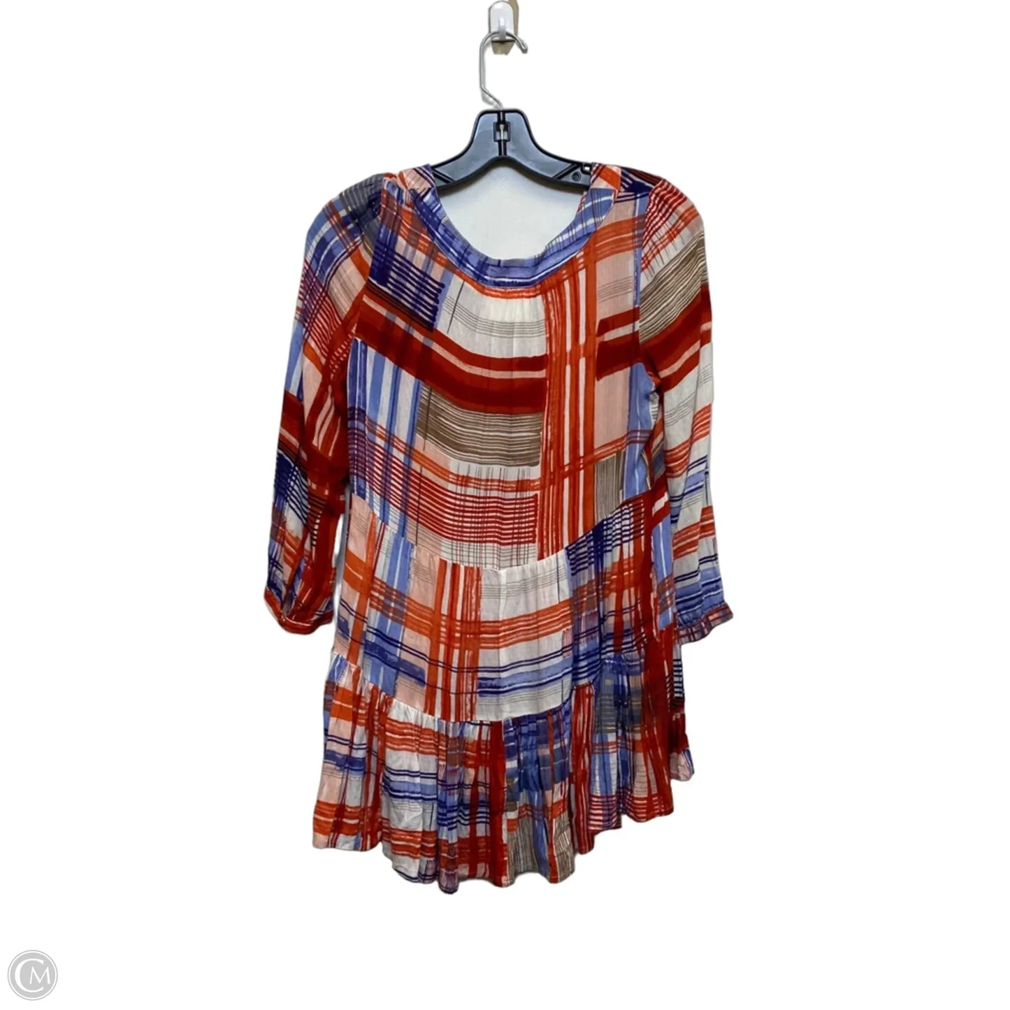 Top 3/4 Sleeve By Maeve In Blue & Red, Size: Xs