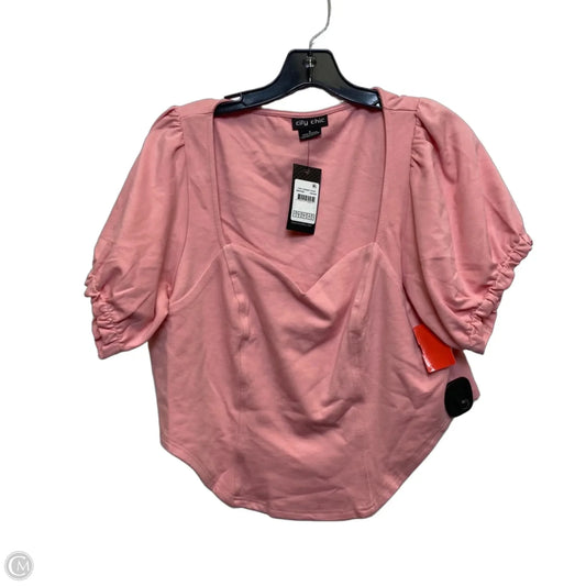 Top Short Sleeve By City Chic In Pink, Size: S