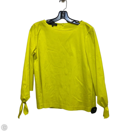 Top Long Sleeve Designer By Lafayette 148 In Yellow, Size: S