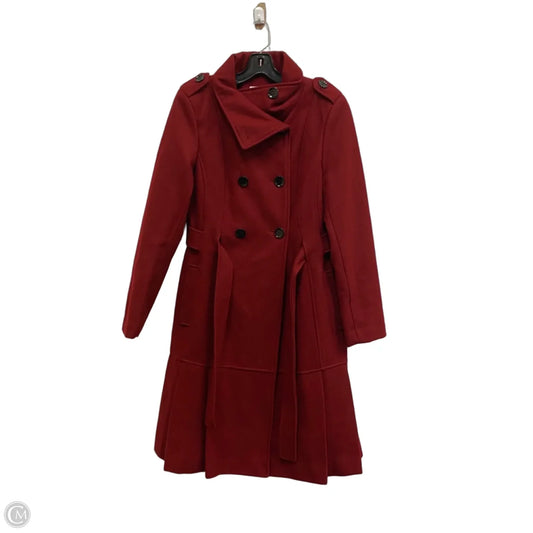 Coat Peacoat By Calvin Klein In Red, Size: M