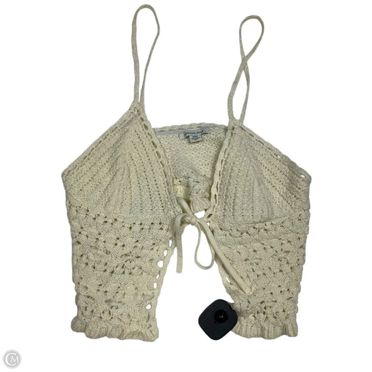 Top Sleeveless By American Eagle In Cream, Size: M
