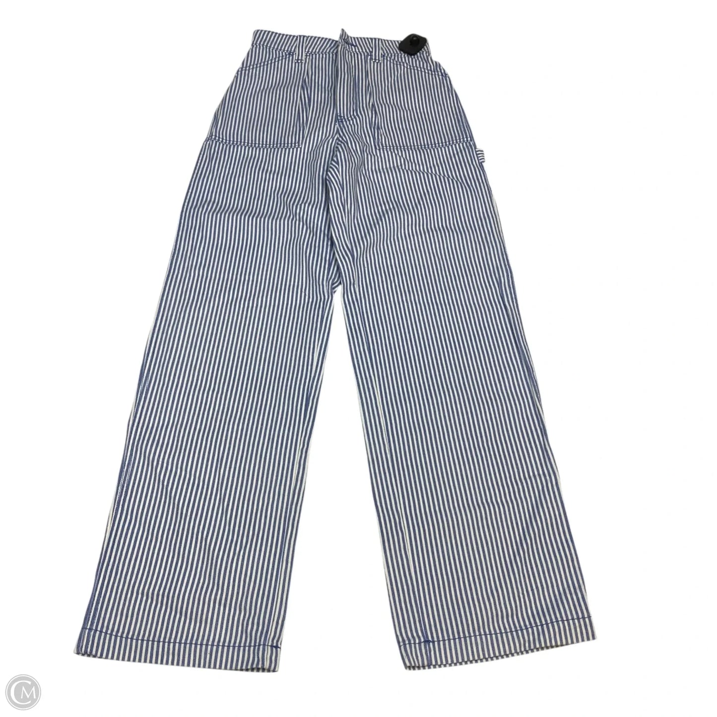 Jeans Wide Leg By Divided In Blue & White, Size: 0