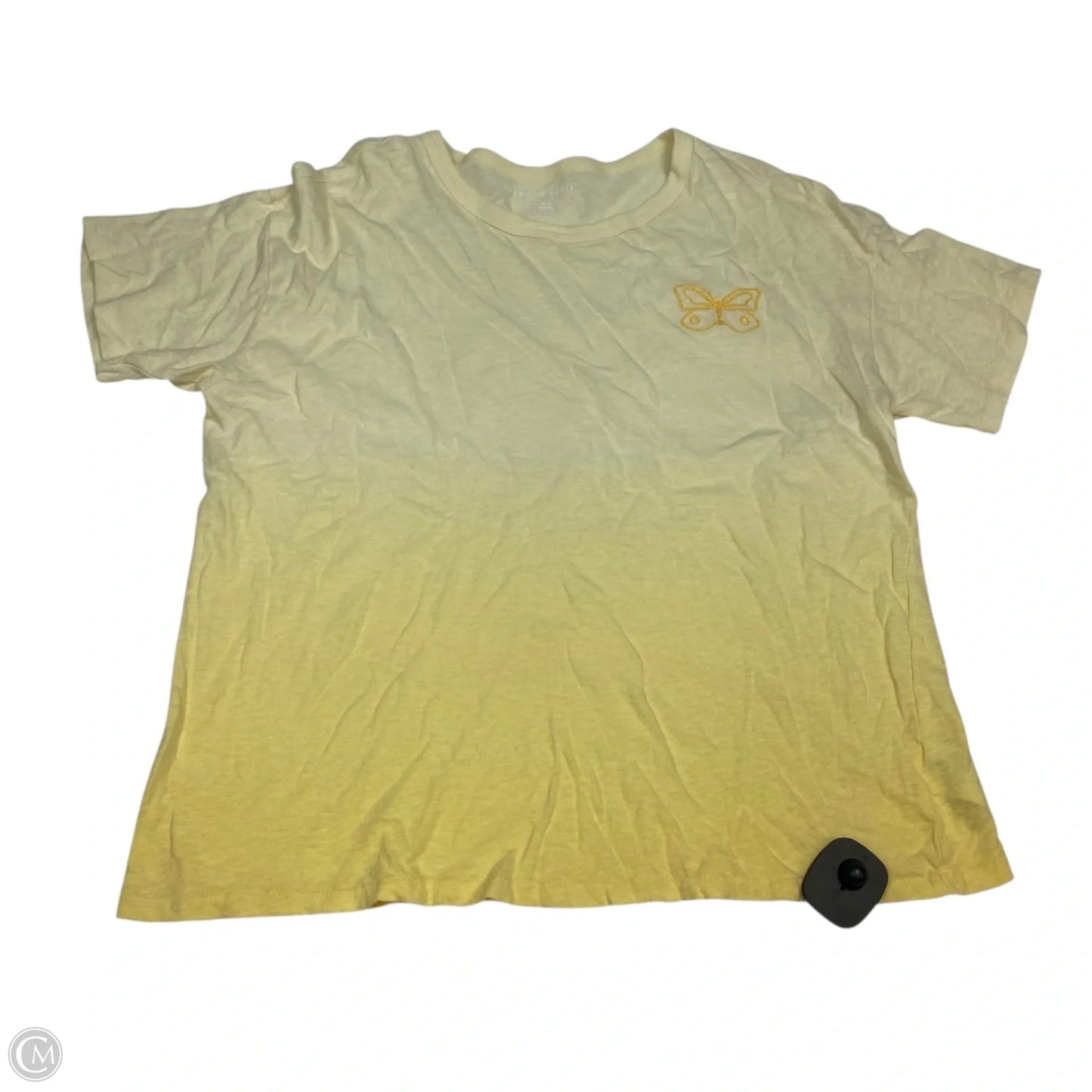 Top Short Sleeve Basic By American Eagle In Yellow, Size: Xs