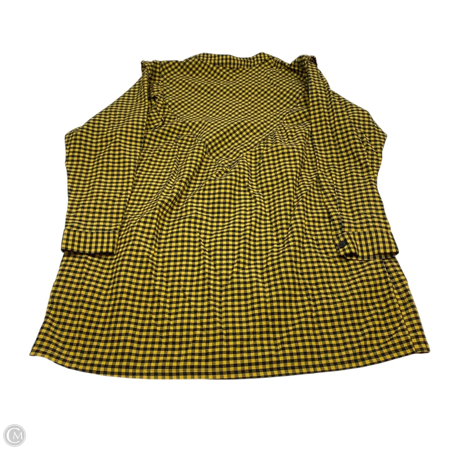 Dress Casual Short By Topshop In Black & Yellow, Size: S