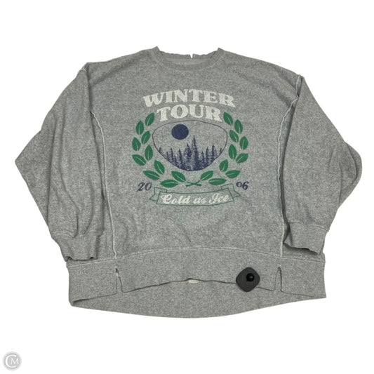 Sweatshirt Crewneck By Aerie In Grey, Size: M