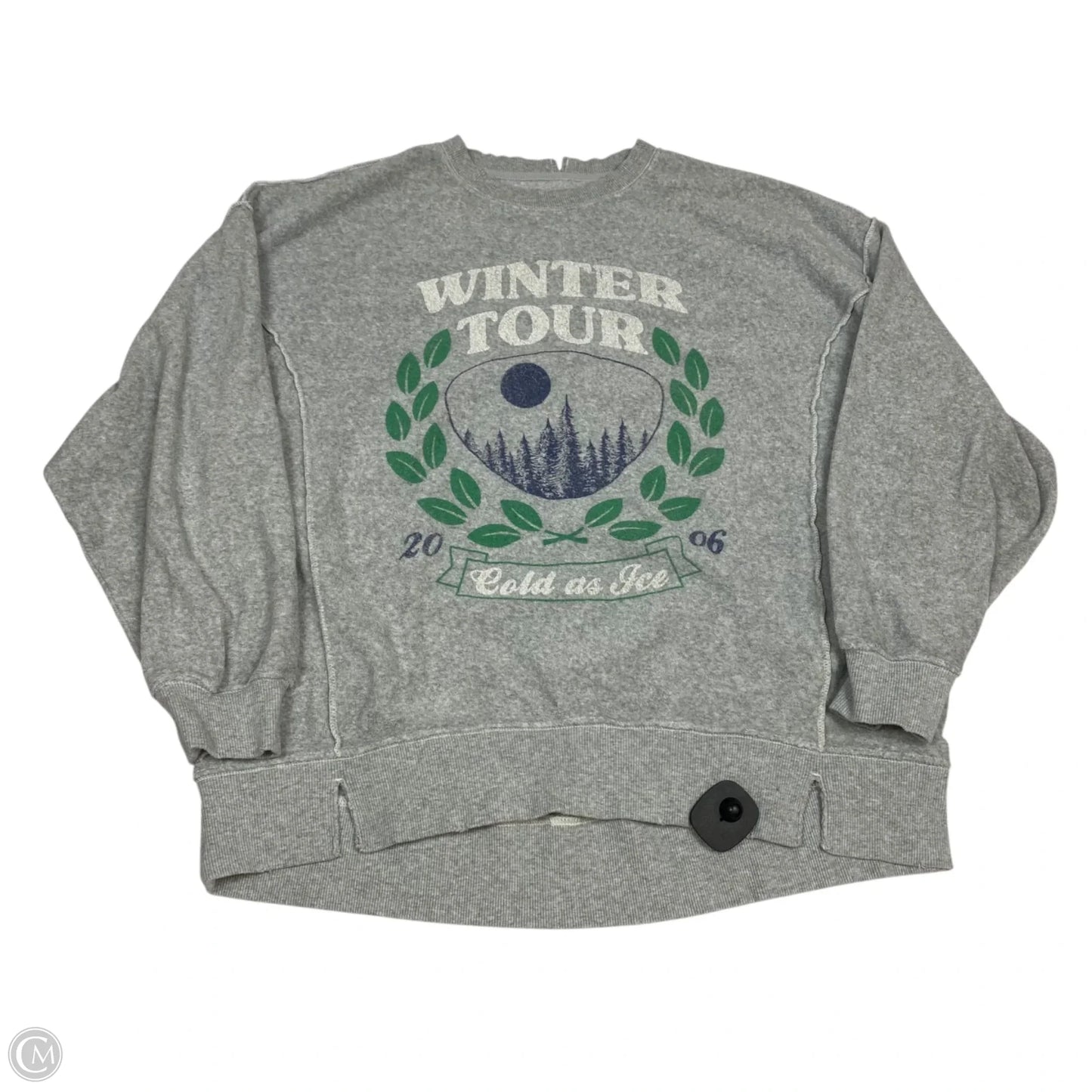 Sweatshirt Crewneck By Aerie In Grey, Size: M