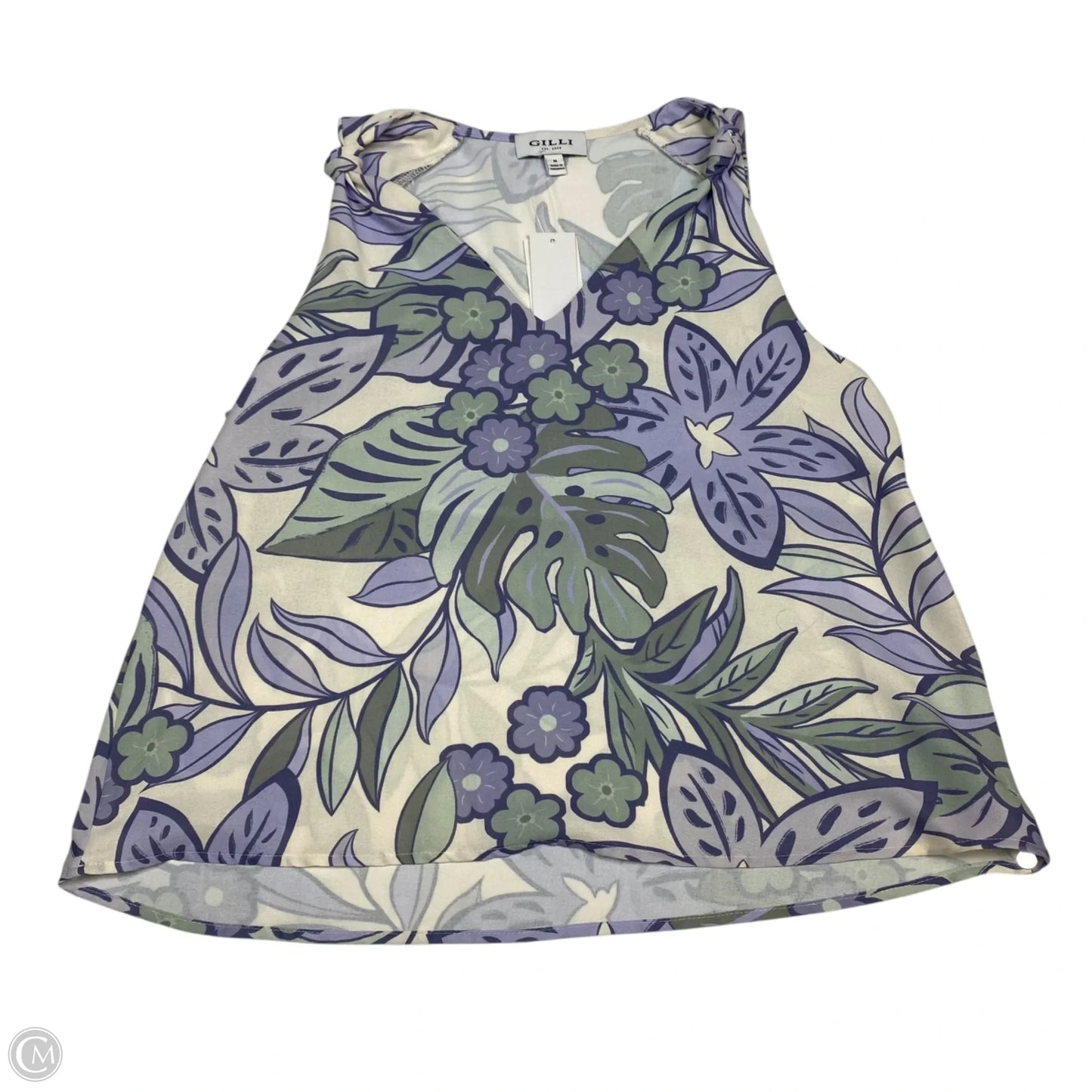 Top Sleeveless By Gilli In Green & Purple, Size: M