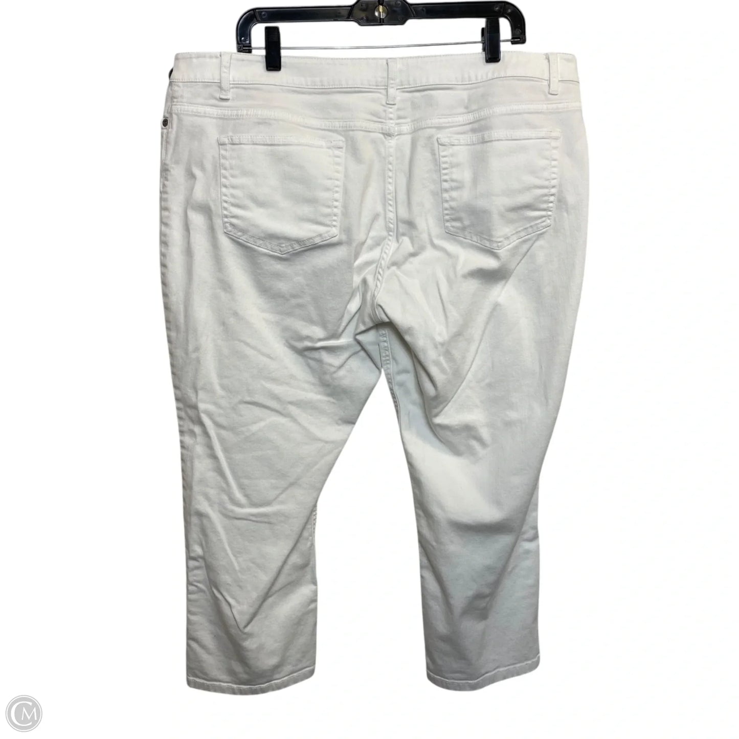 Jeans Cropped By J. Jill In White Denim, Size: 18