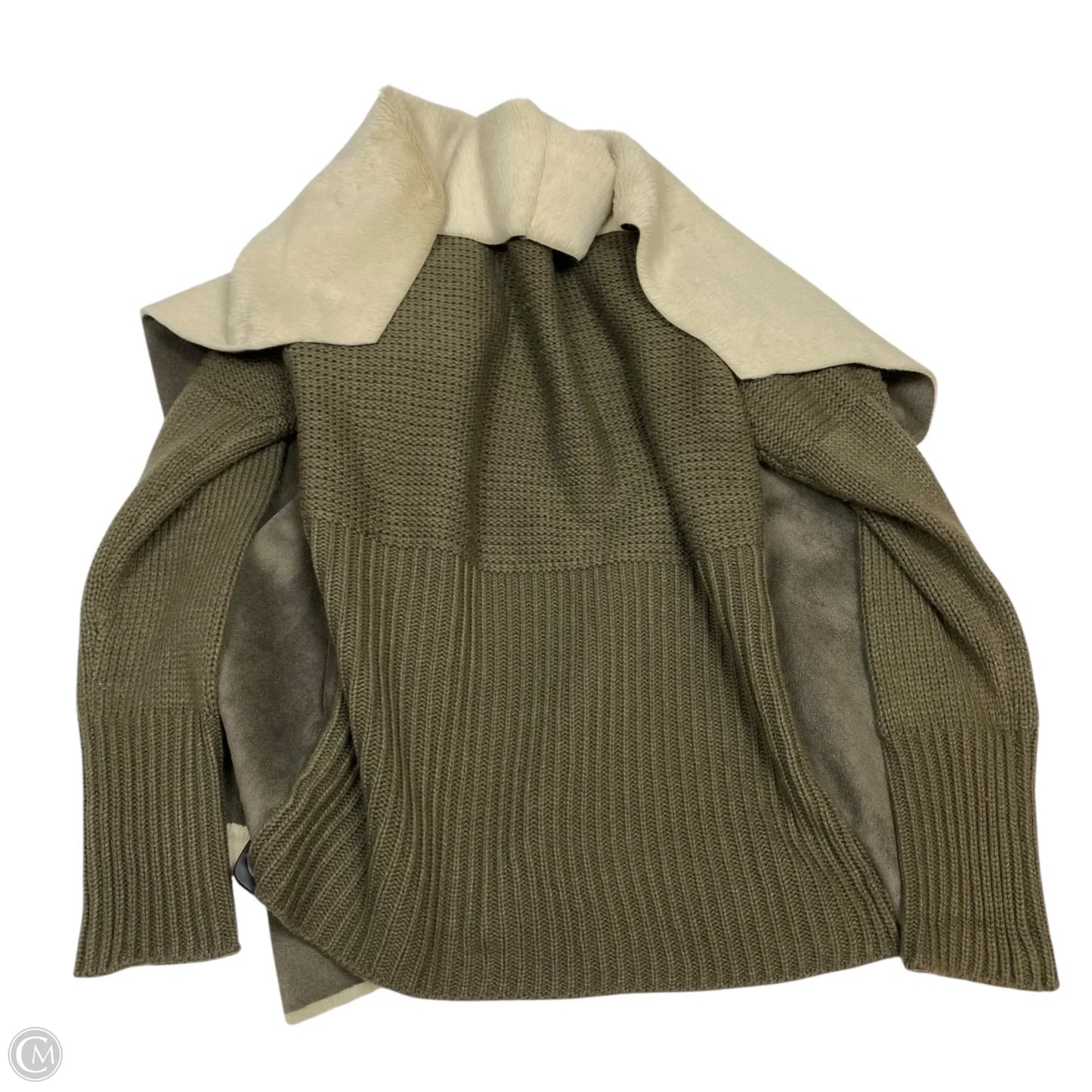 Sweater Cardigan By Saks Fifth Avenue In Brown, Size: Xl