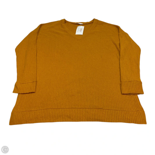 Top Long Sleeve By Zenana In Yellow, Size: Xl