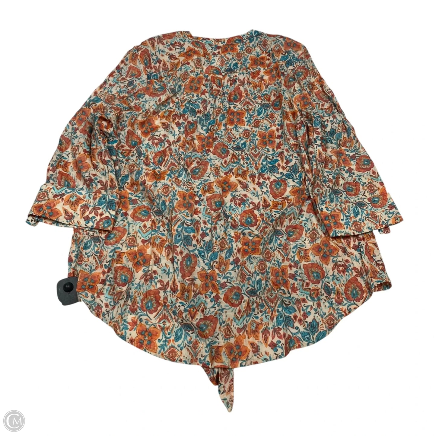 Top 3/4 Sleeve By Cocomo In Orange, Size: 1x