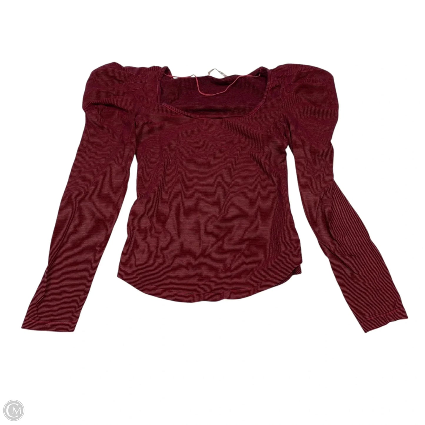 Top Long Sleeve By Free People In Black & Red, Size: S