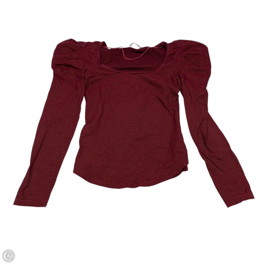 Top Long Sleeve By Free People In Black & Red, Size: S