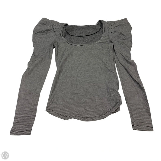 Top Long Sleeve By Free People In Black & White, Size: Xs