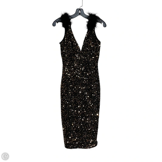 Dress Party Midi By Shein In Black, Size: Xs