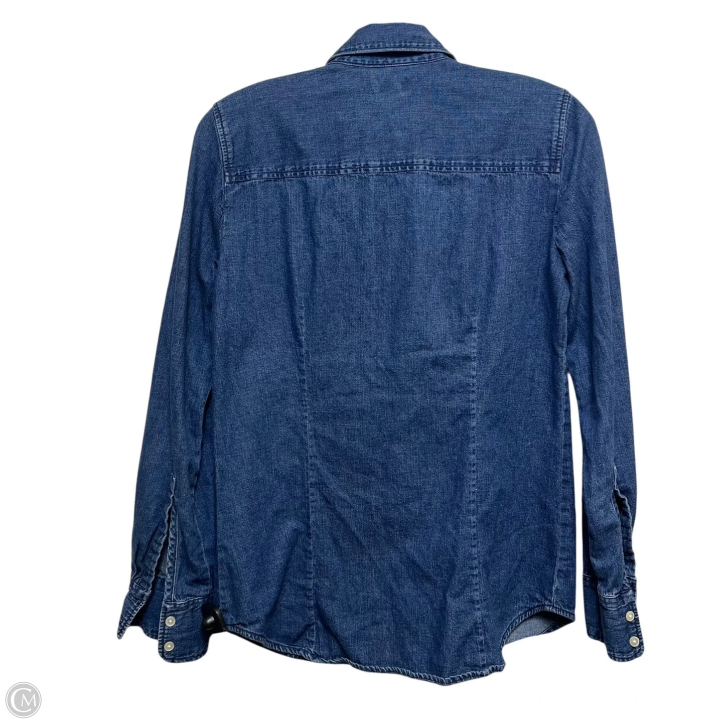 Top Long Sleeve By J. Crew In Blue Denim, Size: Xs