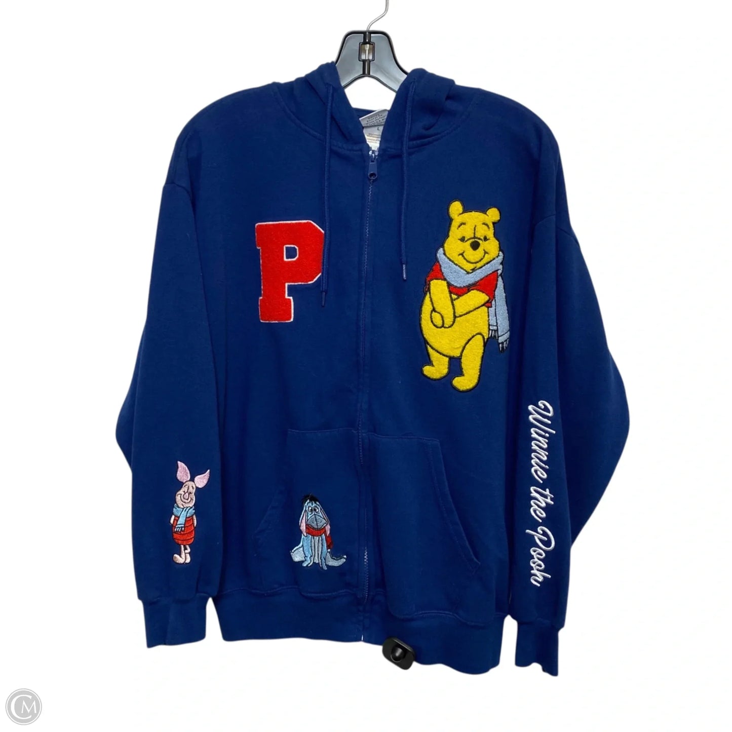 Sweatshirt Hoodie By Disney In Blue, Size: L