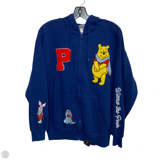 Sweatshirt Hoodie By Disney In Blue, Size: L