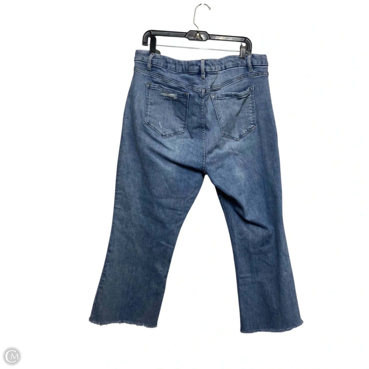 Jeans Straight By Mica Las Angeles In Blue Denim, Size: 18