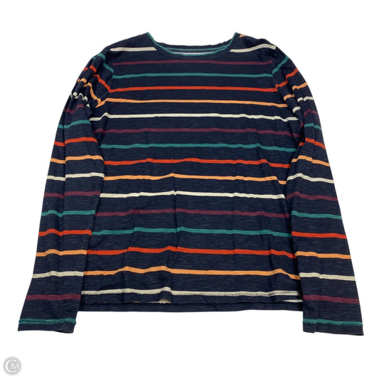 Top Long Sleeve Basic By Sonoma In Blue & Red, Size: M