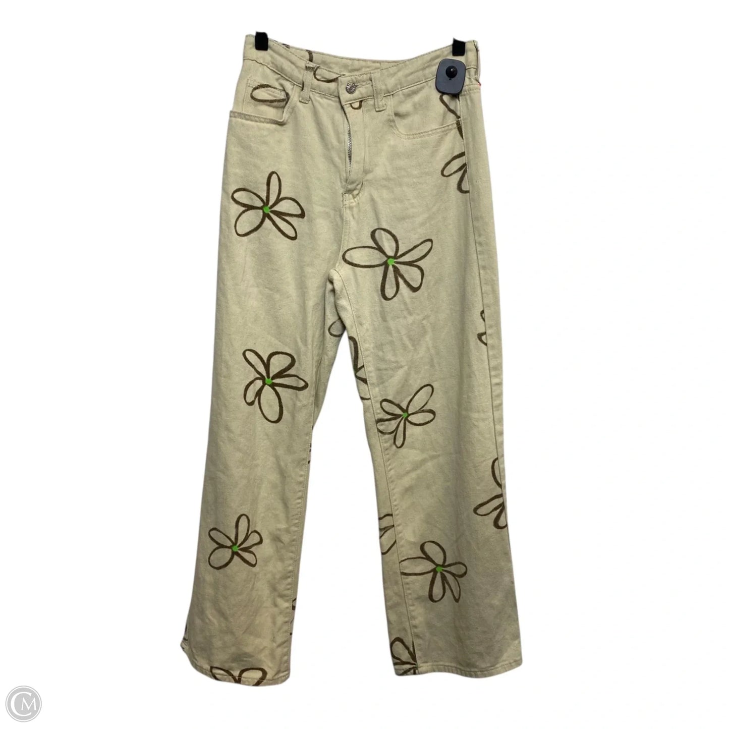 Jeans Wide Leg By Shein In Tan Denim, Size: 2