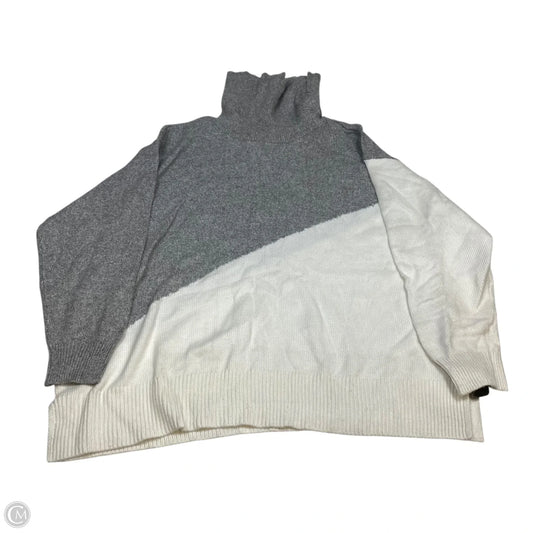 Sweater By Lane Bryant In Grey & White, Size: 3x