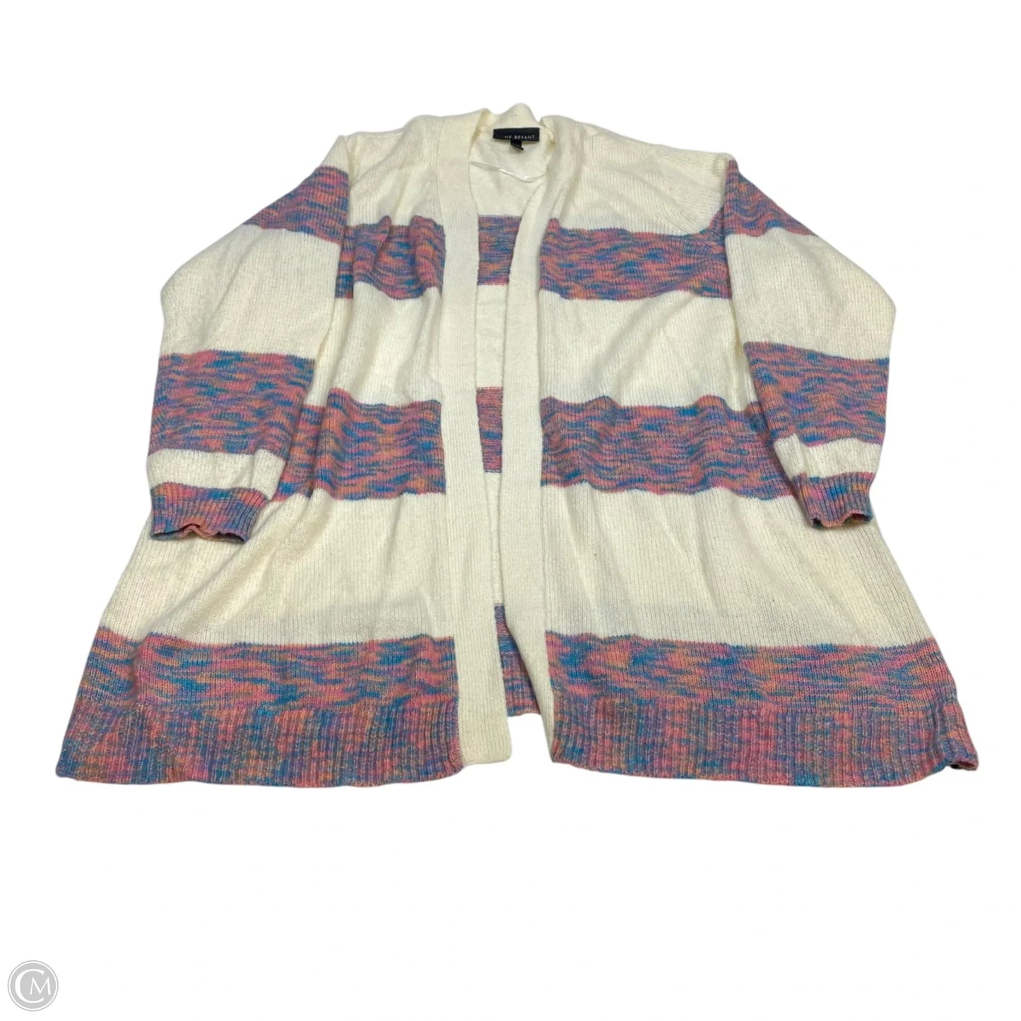 Sweater Cardigan By Lane Bryant In Cream & Pink, Size: 3x