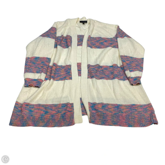 Sweater Cardigan By Lane Bryant In Cream & Pink, Size: 3x